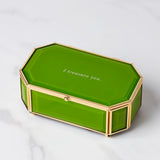 Lenox Kate Spade "I Treasure You" Green Jewelry Box Green, GREEN GLASS,CRYSTAL 897380