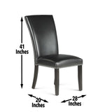 Steve Silver Finley Black Leatherette Side Chair, Set of 2 FL500SKN