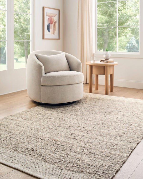 Livabliss Simplon Handwoven Wool Area Rug Country Cottage Style Low Pile Artisan Accent Stone Gray, Ta 9' x 12' SSN2300-912