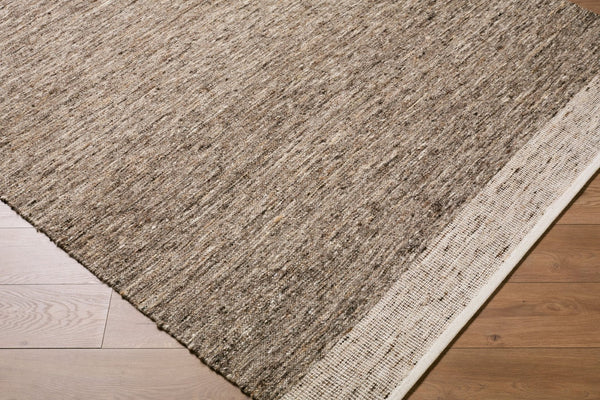 Livabliss Simplon Handwoven Wool Accent Rug Cottage Charm for Entryway Bathroom or Bedside Taupe, Charcoa 2' x 3' SSN2302-23