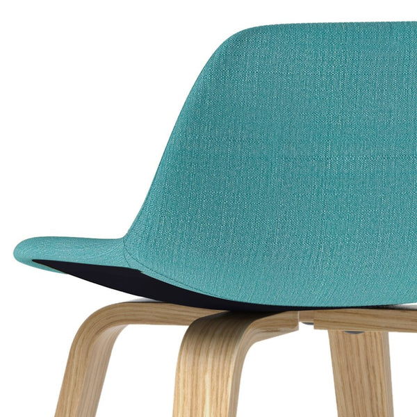 English Elm Randolph Mid-Century Modern Aqua Blue Bentwood Counter/Bar Stools Set Of 2 For Stylish Dining B136P159450-GIGA