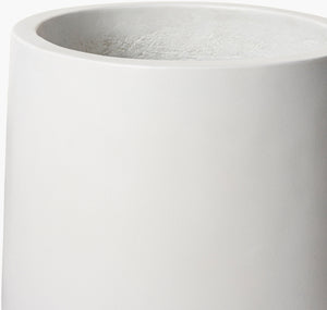 Surya Seastone Decorative Accent Planter - Modern Concrete Design For Stylish Outdoor Spaces, 13"H X 11"W White Concrete Sst004-set