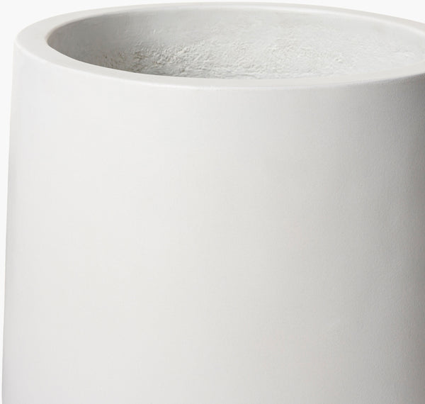 Surya Seastone Decorative Accent Planter - Modern Concrete Design For Stylish Outdoor Spaces, 13"H X 11"W White Concrete Sst004-set