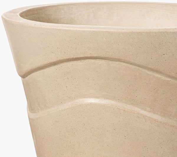 Surya Seastone Decorative Accent Planter - Modern Concrete Design For Stylish Outdoor Spaces, 13"H X 11"W Gray Concrete Sst005-set