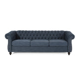 Christopher Knight Home® - Noble House - Parksley Tufted Chesterfield Fabric 3 Seater Sofa