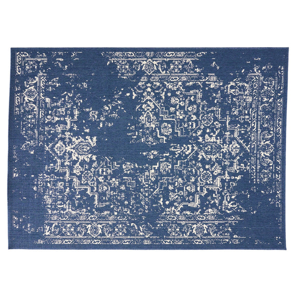 English Elm Christopher Knight Home® - 7'x5'3" Blue Polypropylene Area Rug — 100% Durable Low-Pile Handcrafted Design, 4mm Pile 72342.00