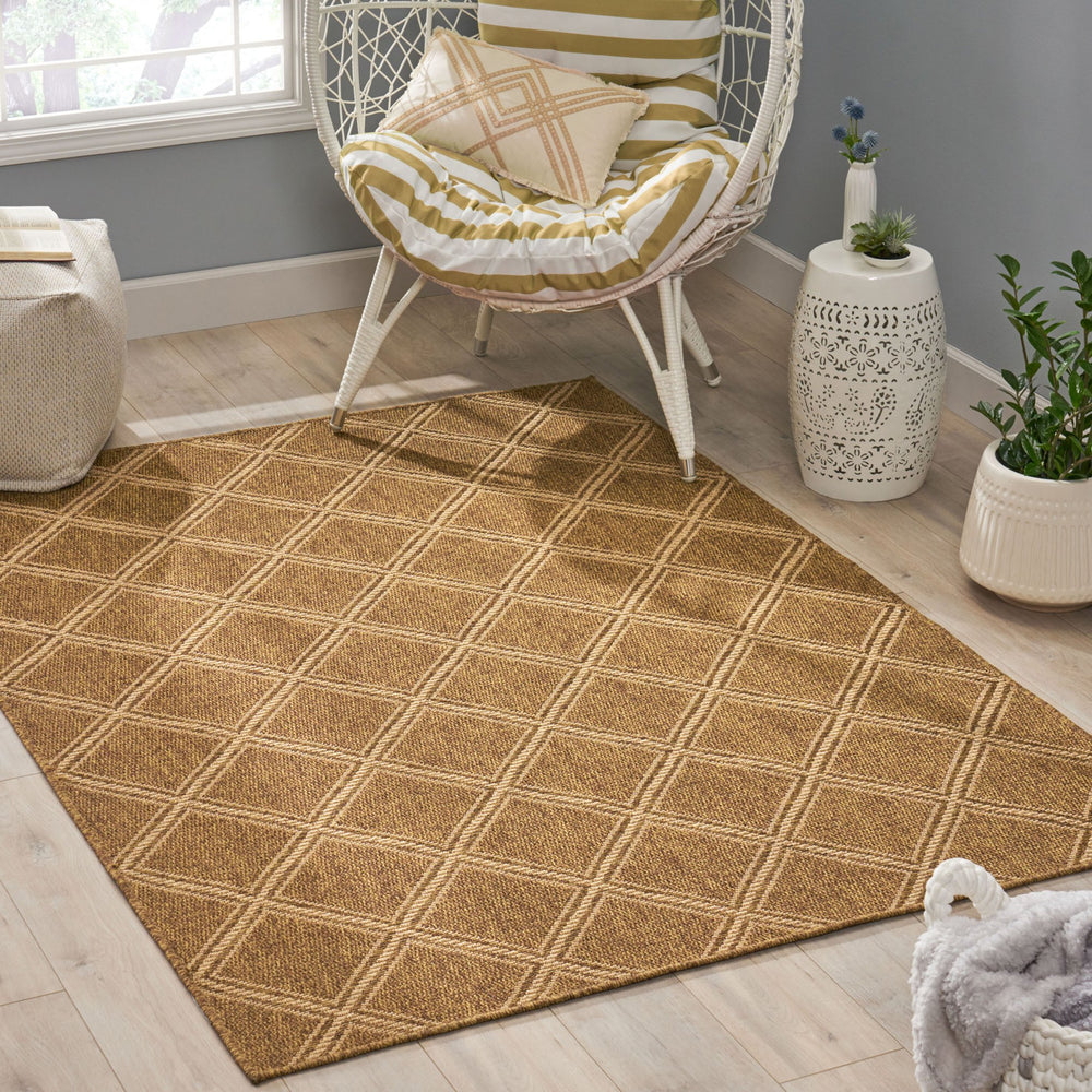 English Elm Christopher Knight Home® - RUG Natural Brown Polypropylene Area Rug 63x84in Low 4mm Pile Durable Easy-Care No Assembly Needed 72334.00