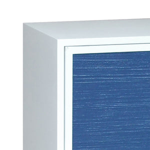 Atlas Asanso Cabinet - Handcrafted Modern Coastal Storage with Light Blue Rattan Doors and Sunburst Handles ST11003-01