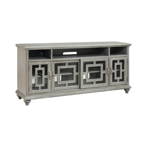 Atlas Barron Media Console: Stylish Gray Storage Cabinet for Modern Living Rooms & Organized Entertainment Spaces ST11006-01