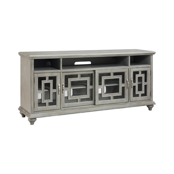 Atlas Barron Media Console: Stylish Gray Storage Cabinet for Modern Living Rooms & Organized Entertainment Spaces ST11006-01