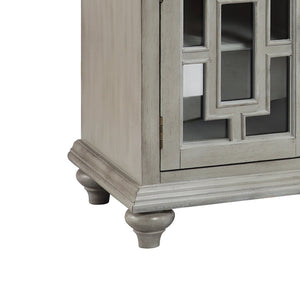 Atlas Barron Media Console: Stylish Gray Storage Cabinet for Modern Living Rooms & Organized Entertainment Spaces ST11006-01