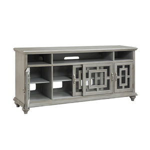 Atlas Barron Media Console: Stylish Gray Storage Cabinet for Modern Living Rooms & Organized Entertainment Spaces ST11006-01