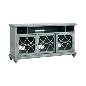 Atlas Bethania Media Console - Stylish Blue-Gray Design with Ample Storage for TVs and Accessories ST11007-01