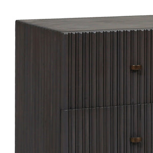 Atlas Bolt 3-Drawer Chest - Handcrafted Solid Wood Storage with Ribbed Design for Modern Farmhouse Style ST11009-01