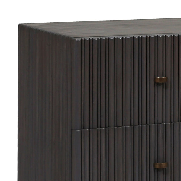 Atlas Bolt 3-Drawer Chest - Handcrafted Solid Wood Storage with Ribbed Design for Modern Farmhouse Style ST11009-01