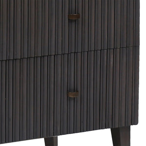 Atlas Bolt 3-Drawer Chest - Handcrafted Solid Wood Storage with Ribbed Design for Modern Farmhouse Style ST11009-01
