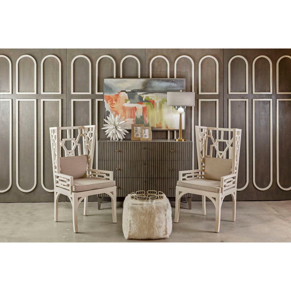 Atlas Bolt 3-Drawer Chest - Handcrafted Solid Wood Storage with Ribbed Design for Modern Farmhouse Style ST11009-01