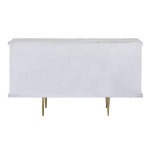 Atlas Brendle Credenza - Chic Whitewashed Storage with Herringbone Doors & Brass Accents for Any Space ST11012-01