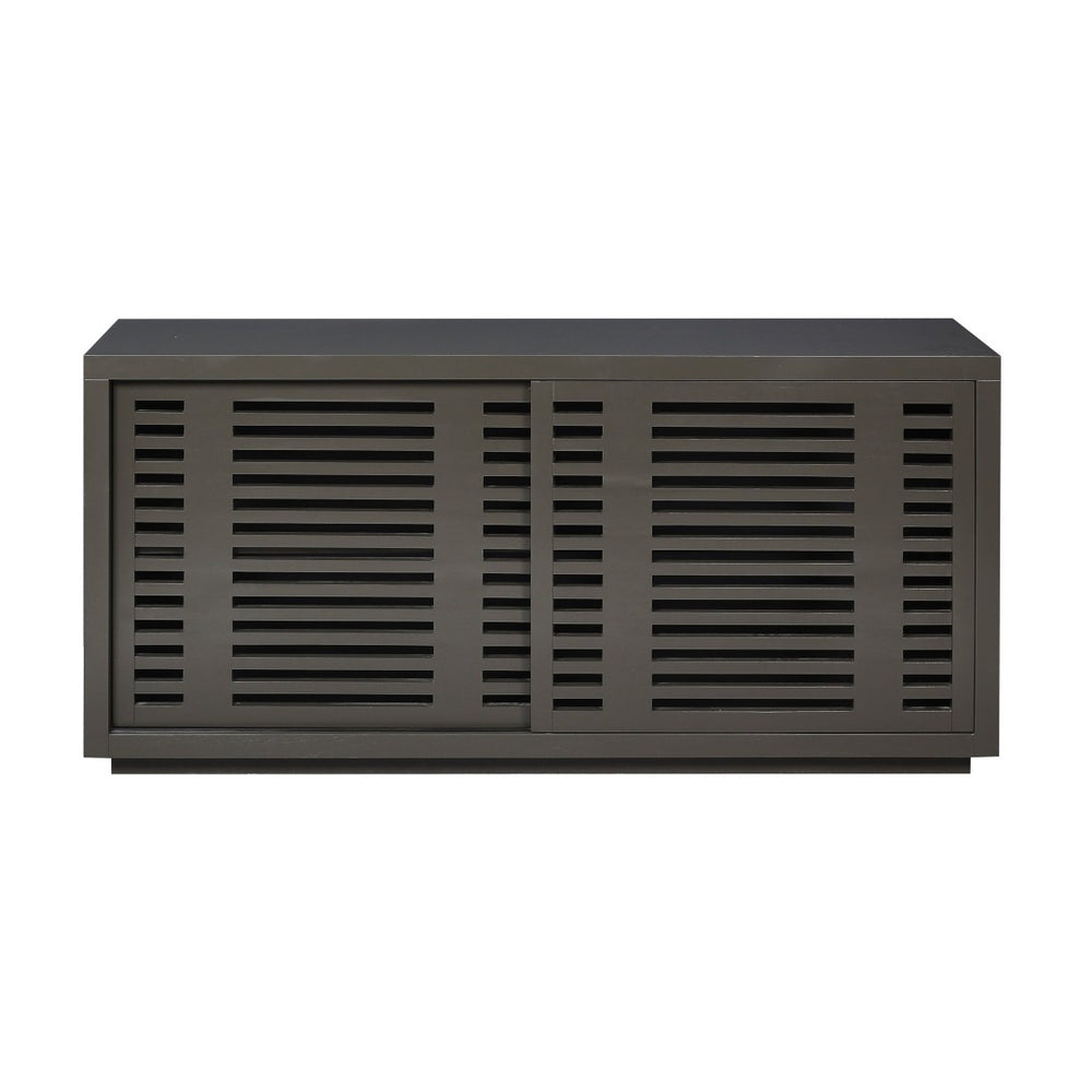 Atlas Calamar Credenza - Stylish Storage Solution with Slatted Doors for Modern Living Spaces and Offices Brown ST11014-03