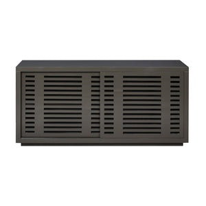 Atlas Calamar Credenza - Stylish Storage Solution with Slatted Doors for Modern Living Spaces and Offices Brown ST11014-03