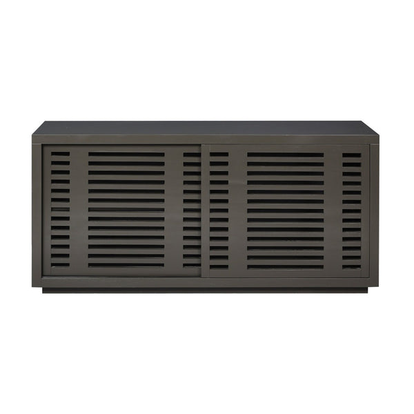 Atlas Calamar Credenza - Stylish Storage Solution with Slatted Doors for Modern Living Spaces and Offices Brown ST11014-03