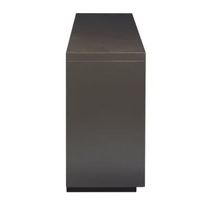 Atlas Calamar Credenza - Stylish Storage Solution with Slatted Doors for Modern Living Spaces and Offices Brown ST11014-03