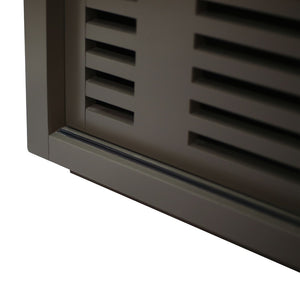 Atlas Calamar Credenza - Stylish Storage Solution with Slatted Doors for Modern Living Spaces and Offices Brown ST11014-03