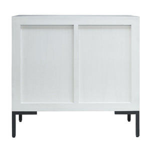 Atlas Checkmate Cabinet - Stylish 2-Door White & Mirror Storage Solution for Small Spaces & Modern Homes ST11015-01