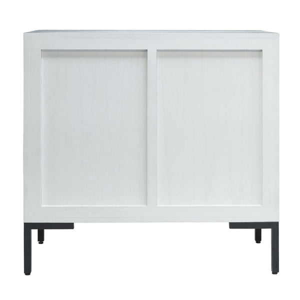 Atlas Checkmate Cabinet - Stylish 2-Door White & Mirror Storage Solution for Small Spaces & Modern Homes ST11015-01