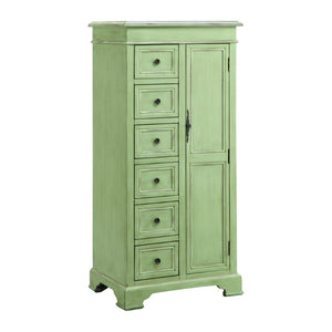 Atlas Chesapeake Hand-Painted Storage Cabinet - Antique Green Charm with 6 Drawers & Timeless Style ST11016-01