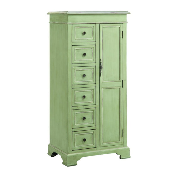 Atlas Chesapeake Hand-Painted Storage Cabinet - Antique Green Charm with 6 Drawers & Timeless Style ST11016-01