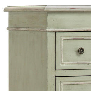 Atlas Chesapeake Hand-Painted Storage Cabinet - Antique Green Charm with 6 Drawers & Timeless Style ST11016-01