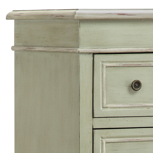 Atlas Chesapeake Hand-Painted Storage Cabinet - Antique Green Charm with 6 Drawers & Timeless Style ST11016-01