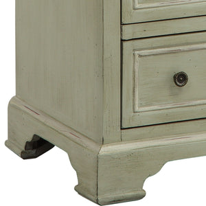 Atlas Chesapeake Hand-Painted Storage Cabinet - Antique Green Charm with 6 Drawers & Timeless Style ST11016-01