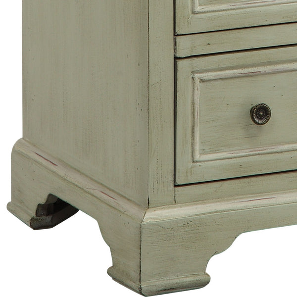 Atlas Chesapeake Hand-Painted Storage Cabinet - Antique Green Charm with 6 Drawers & Timeless Style ST11016-01