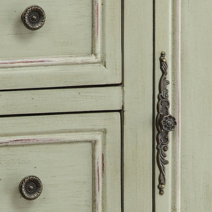 Atlas Chesapeake Hand-Painted Storage Cabinet - Antique Green Charm with 6 Drawers & Timeless Style ST11016-01