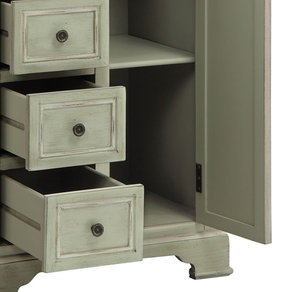 Atlas Chesapeake Hand-Painted Storage Cabinet - Antique Green Charm with 6 Drawers & Timeless Style ST11016-01
