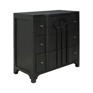 Atlas Conrad Chest - Elegant Kettle Black Storage Solution with Three Drawers and Timeless Design Features ST11019-01
