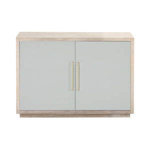 Atlas Crystal Bay Cabinet - Stylish Coastal Storage Solution with Adjustable Shelves & Linen-Wrapped Doors ST11024-01