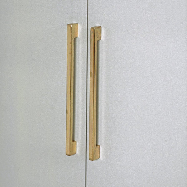 Atlas Crystal Bay Cabinet - Stylish Coastal Storage Solution with Adjustable Shelves & Linen-Wrapped Doors ST11024-01