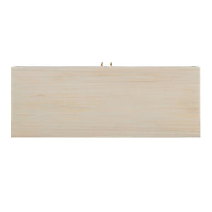 Atlas Crystal Bay Cabinet - Stylish Coastal Storage Solution with Adjustable Shelves & Linen-Wrapped Doors ST11024-01