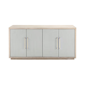 Atlas Crystal Bay Credenza - Handcrafted Storage Solution with Adjustable Shelving & Elegant Linen Wrap Finish ST11025-01