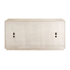 Atlas Crystal Bay Credenza - Handcrafted Storage Solution with Adjustable Shelving & Elegant Linen Wrap Finish ST11025-01
