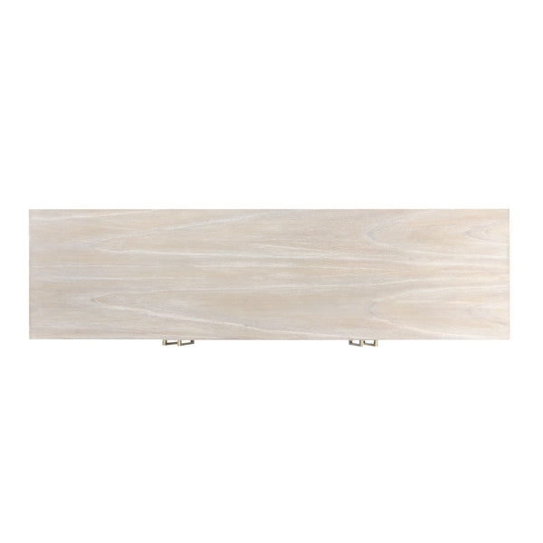 Atlas Crystal Bay Credenza - Handcrafted Storage Solution with Adjustable Shelving & Elegant Linen Wrap Finish ST11025-01