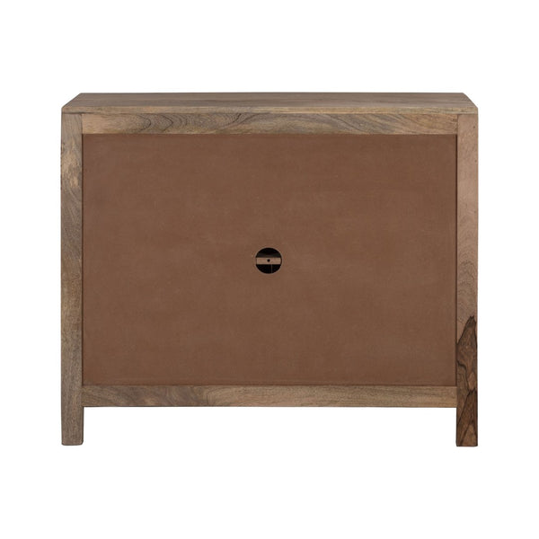 Atlas Deltaville Cabinet - Solid Mango Wood Storage Solution with Slatted Doors for Home Décor Versatility ST11026-01