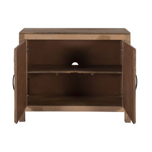 Atlas Deltaville Cabinet - Solid Mango Wood Storage Solution with Slatted Doors for Home Décor Versatility ST11026-01