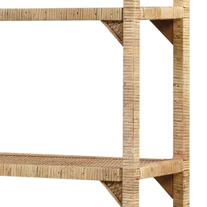 Atlas Fargesia Bookshelf - Tall Bamboo Etagere for Stylish Storage & Display in Any Room, Eco-Friendly Design ST11030-01