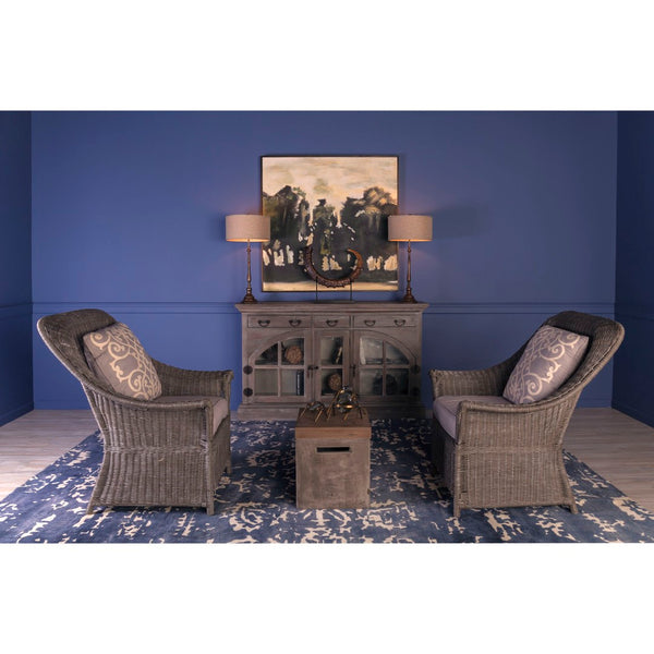 Atlas Farmhouse Credenza with Mixed Doors - Rustic Greige Storage Solution for Dining Room & More! ST11031-01