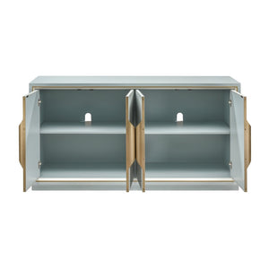 Atlas Gabe Credenza - Luxurious Pale Blue Storage Solution with Brass Hardware for Modern Interiors ST11035-01