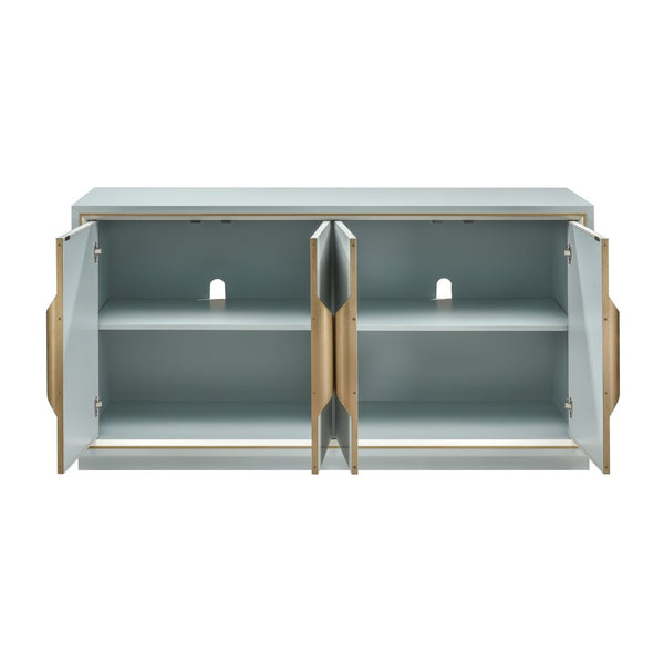 Atlas Gabe Credenza - Luxurious Pale Blue Storage Solution with Brass Hardware for Modern Interiors ST11035-01